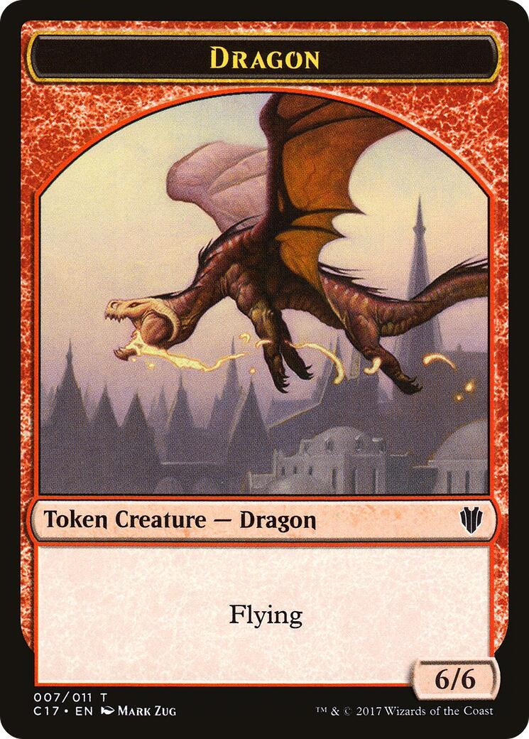 Image for Dragon (007) // Gold Double-Sided Token (7 // 10) [Commander 2017] - Magic: The Gathering