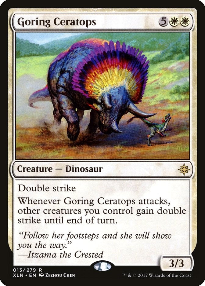 Image for Goring Ceratops (13) [Ixalan] - Magic: The Gathering