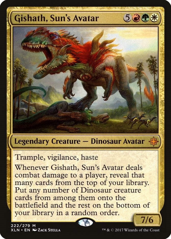 Image for Gishath, Sun's Avatar (222) [Ixalan] - Magic: The Gathering