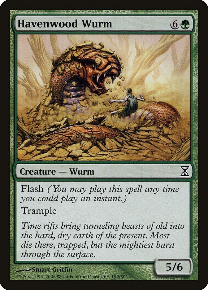 Image for Havenwood Wurm (199) [Time Spiral] - Magic: The Gathering