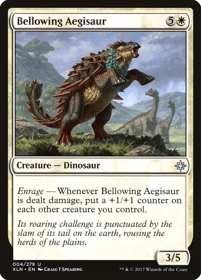 Image for Bellowing Aegisaur (4) [Ixalan] - Magic: The Gathering