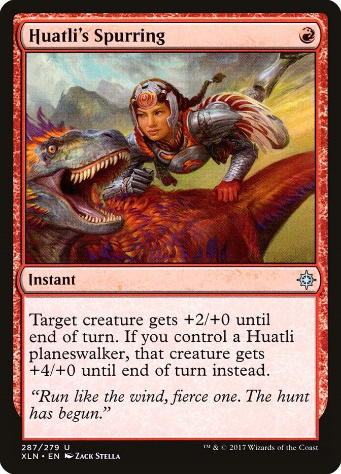 Image for Huatli's Spurring (287) [Ixalan] - Magic: The Gathering
