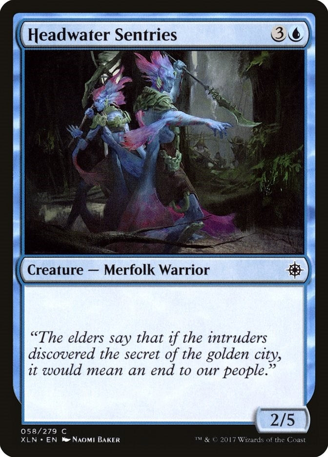 Image for Headwater Sentries (58) [Ixalan] - Magic: The Gathering