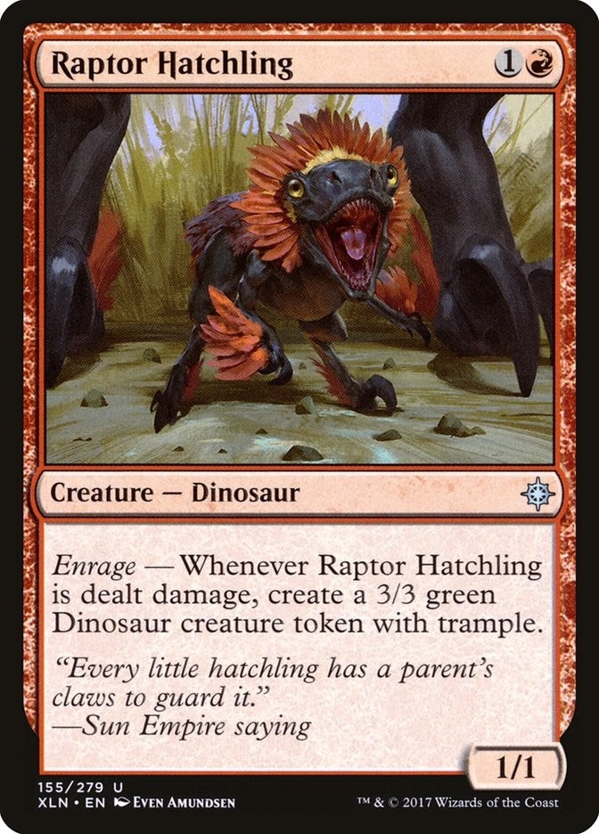 Image for Raptor Hatchling (155) [Ixalan] - Magic: The Gathering