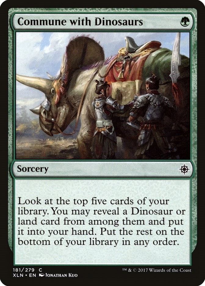 Image for Commune with Dinosaurs (181) [Ixalan] - Magic: The Gathering