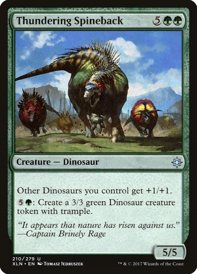 Image for Thundering Spineback (210) [Ixalan] - Magic: The Gathering