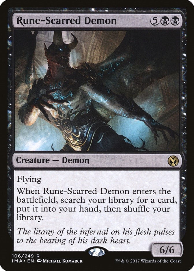 Image for Rune-Scarred Demon (106) [Iconic Masters] - Magic: The Gathering