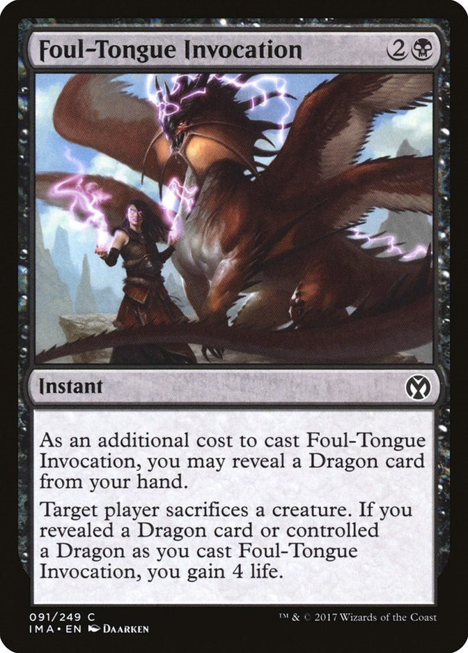 Image for Foul-Tongue Invocation (91) [Iconic Masters] - Magic: The Gathering