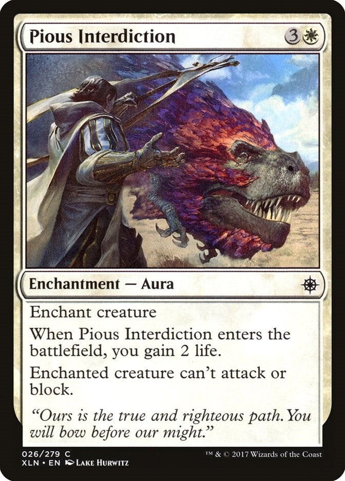 Image for Pious Interdiction (26) [Ixalan] - Magic: The Gathering