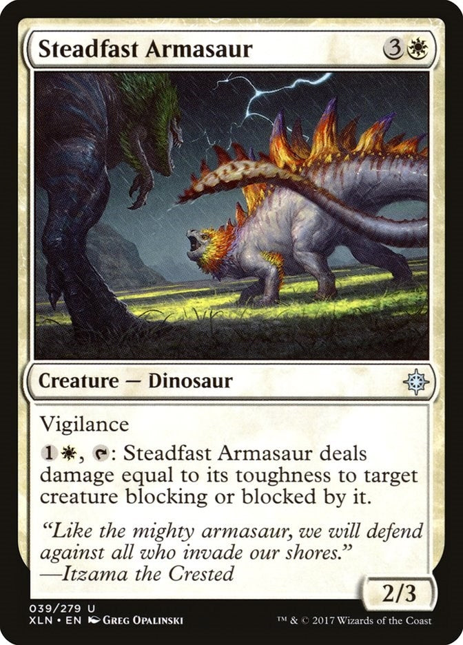 Image for Steadfast Armasaur (39) [Ixalan] - Magic: The Gathering