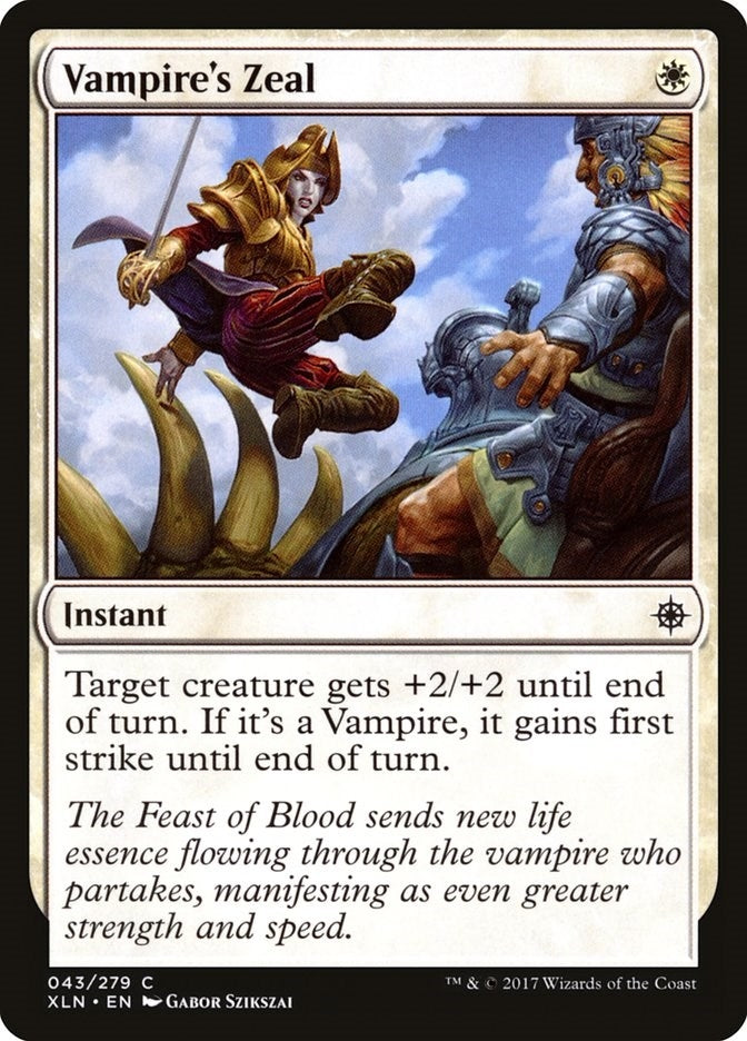 Image for Vampire's Zeal (43) [Ixalan] - Magic: The Gathering