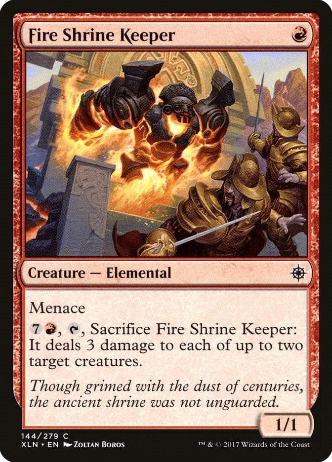 Image for Fire Shrine Keeper (144) [Ixalan] - Magic: The Gathering