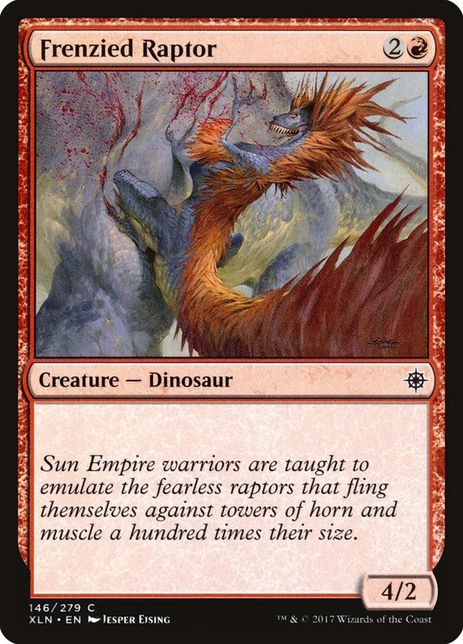 Image for Frenzied Raptor (146) [Ixalan] - Magic: The Gathering