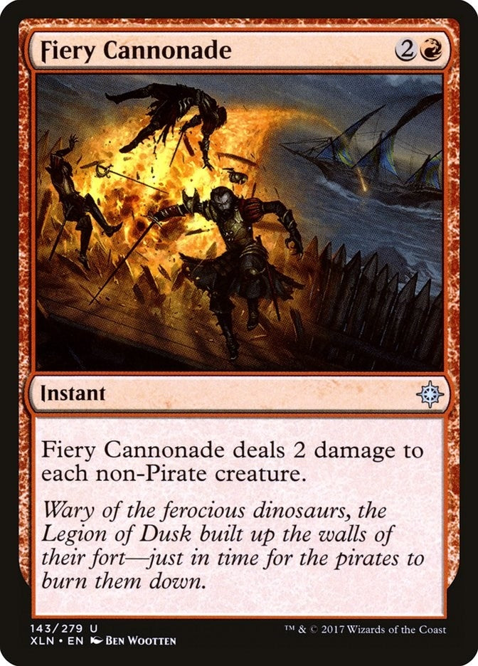 Image for Fiery Cannonade (143) [Ixalan] - Magic: The Gathering