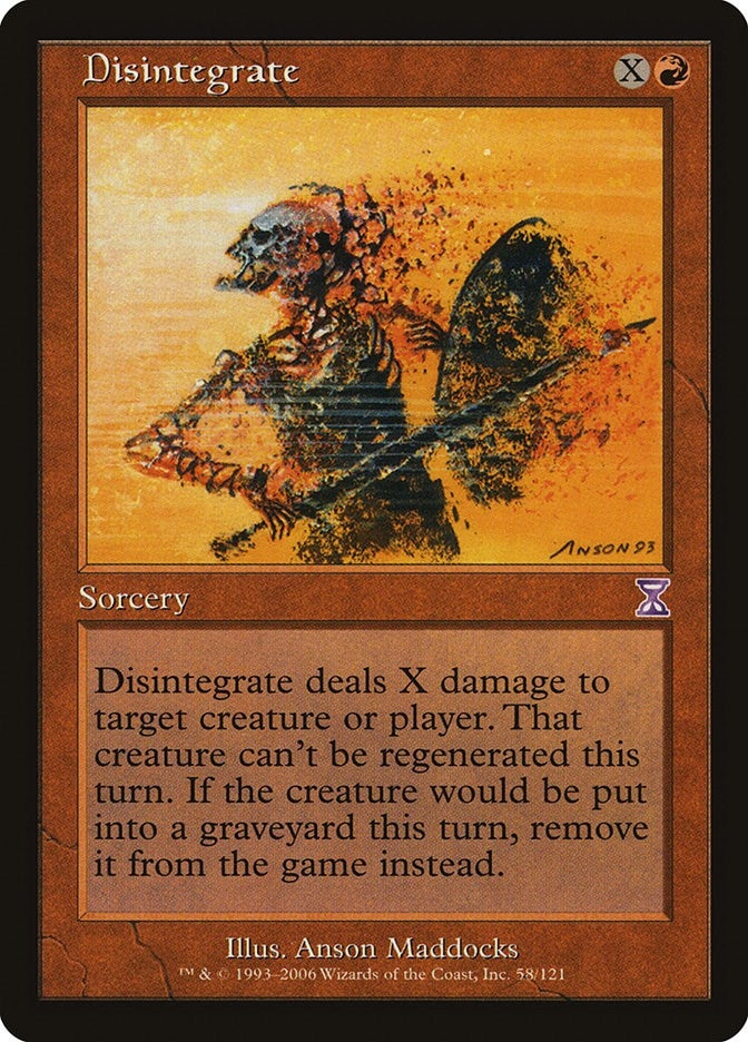 Image for Disintegrate (58) [Timeshifted] - Magic: The Gathering