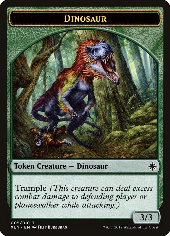 Image for Dinosaur Token (5) [Ixalan] - Magic: The Gathering
