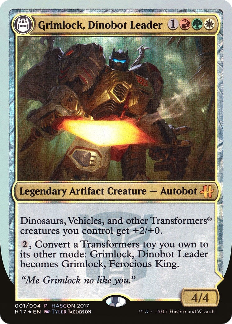 Image for Grimlock, Dinobot Leader // Grimlock, Ferocious King (1) [Media Promos] - Magic: The Gathering