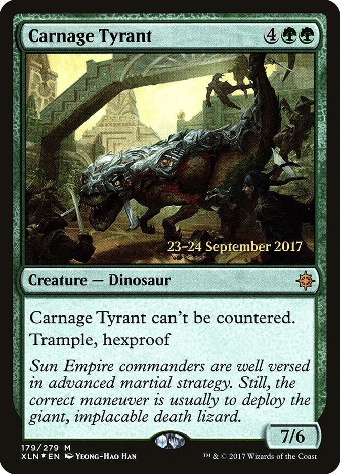 Image for Carnage Tyrant (179) [Prerelease Cards] - Magic: The Gathering