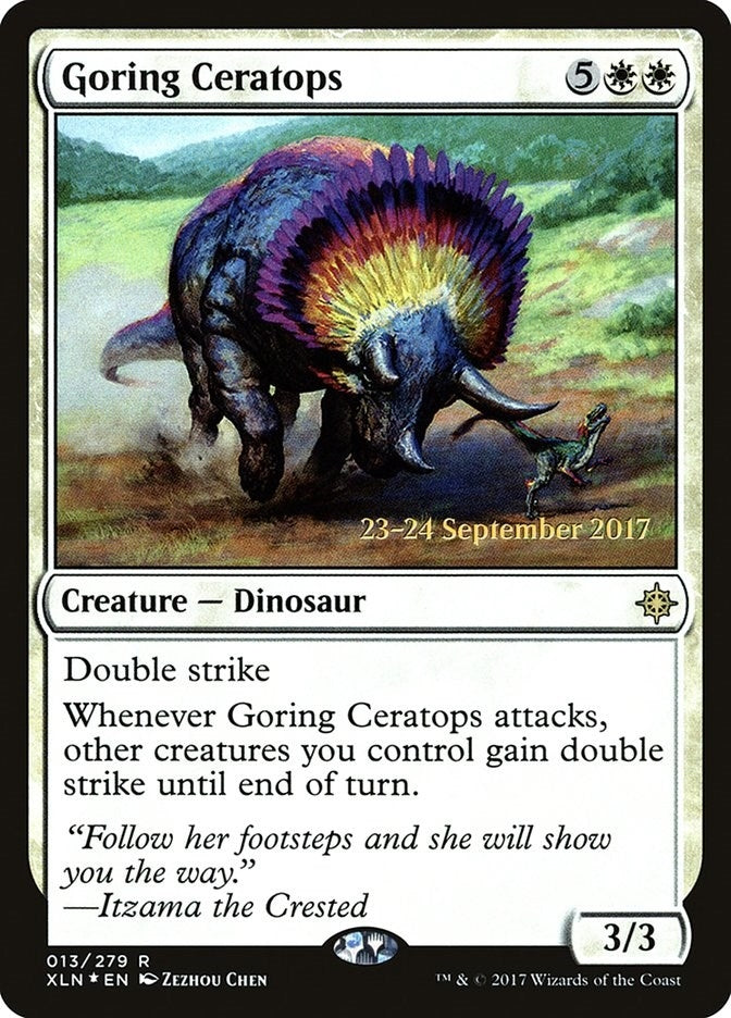Image for Goring Ceratops (13) [Prerelease Cards] - Magic: The Gathering