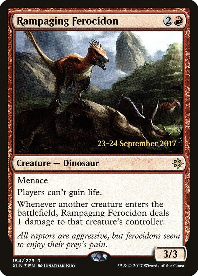 Image for Rampaging Ferocidon (154) [Prerelease Cards] - Magic: The Gathering
