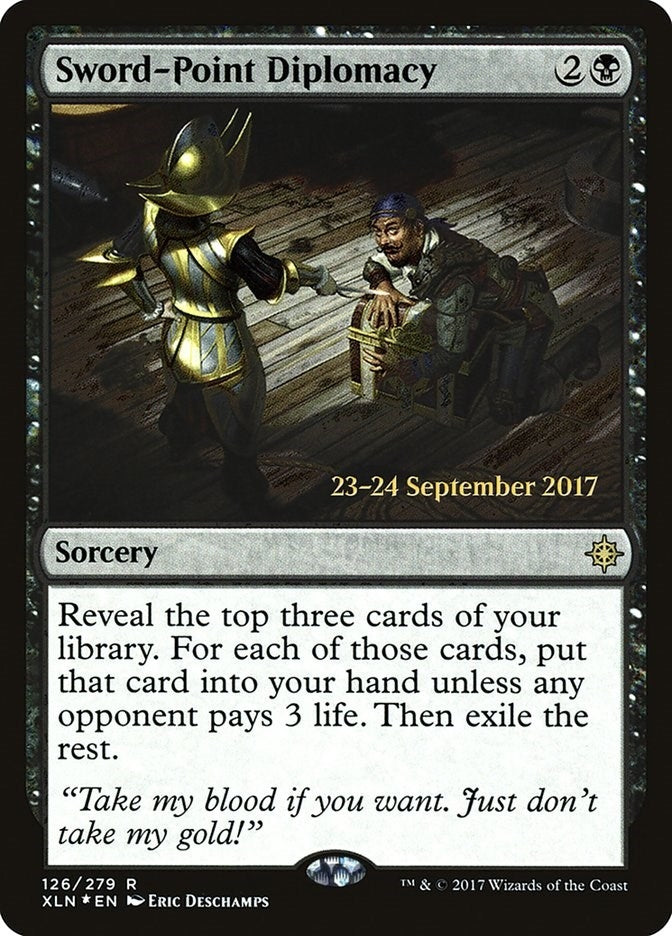 Image for Sword-Point Diplomacy (126) [Prerelease Cards] - Magic: The Gathering