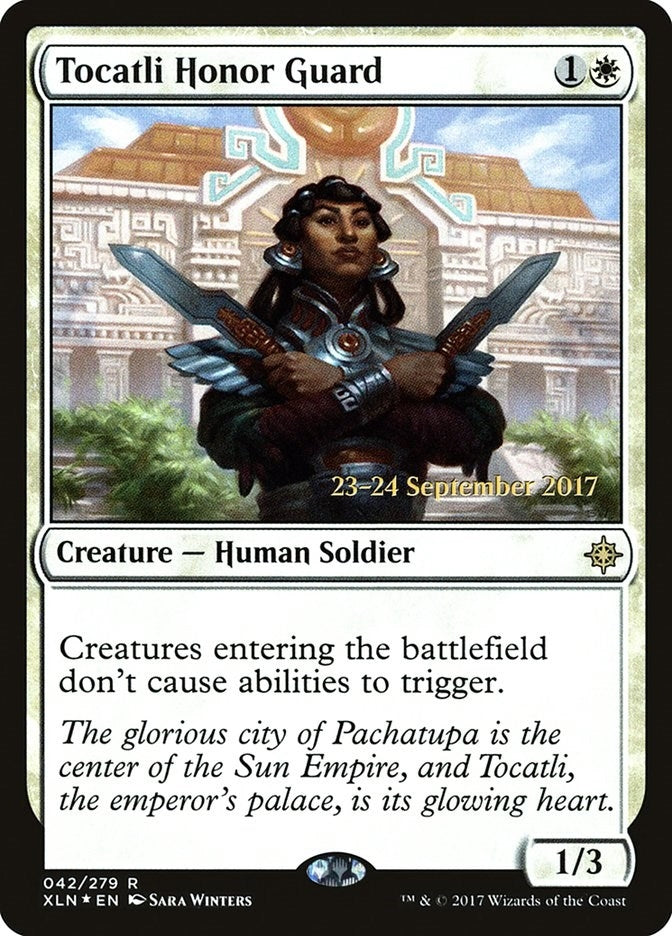 Image for Tocatli Honor Guard (42) [Prerelease Cards] - Magic: The Gathering
