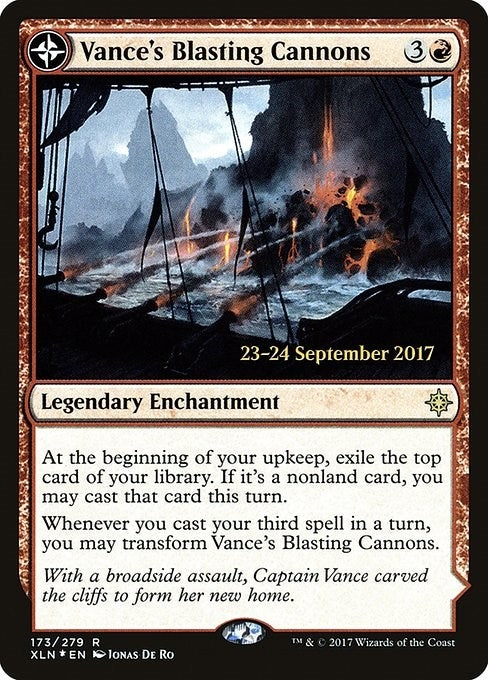 Image for Vance's Blasting Cannons (173) [Prerelease Cards] - Magic: The Gathering