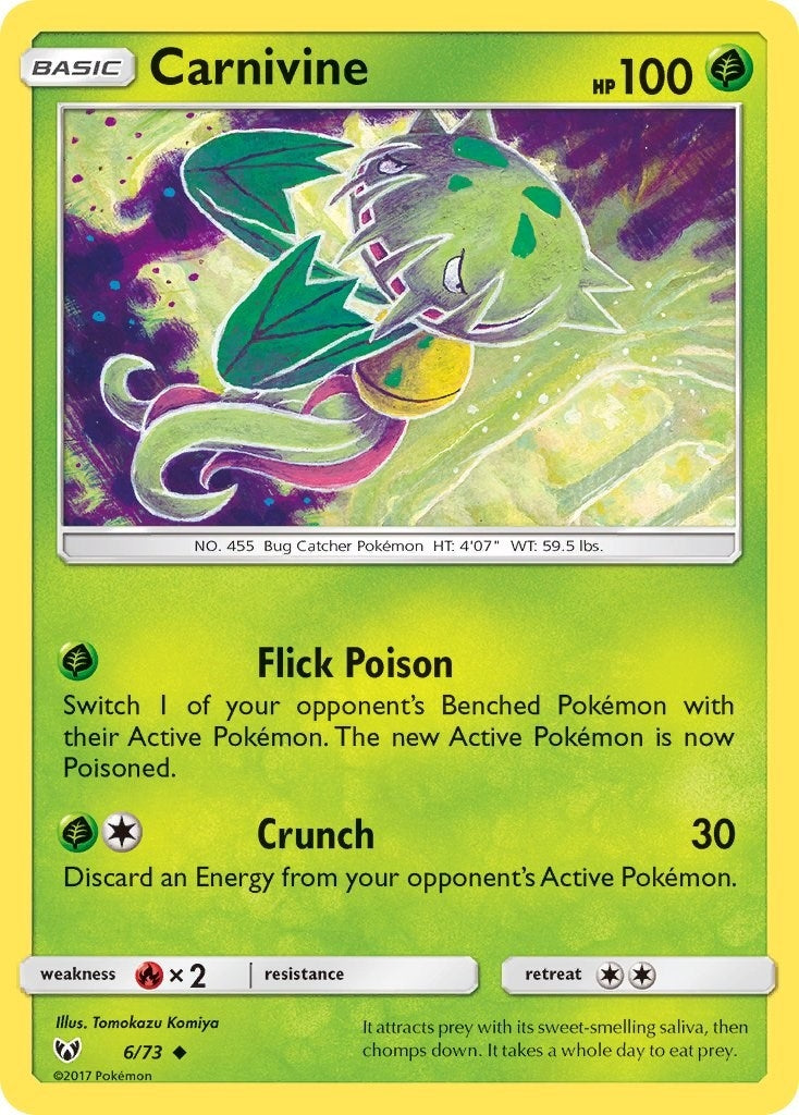 Image for Carnivine (6/73) [Shining Legends] - Pokemon