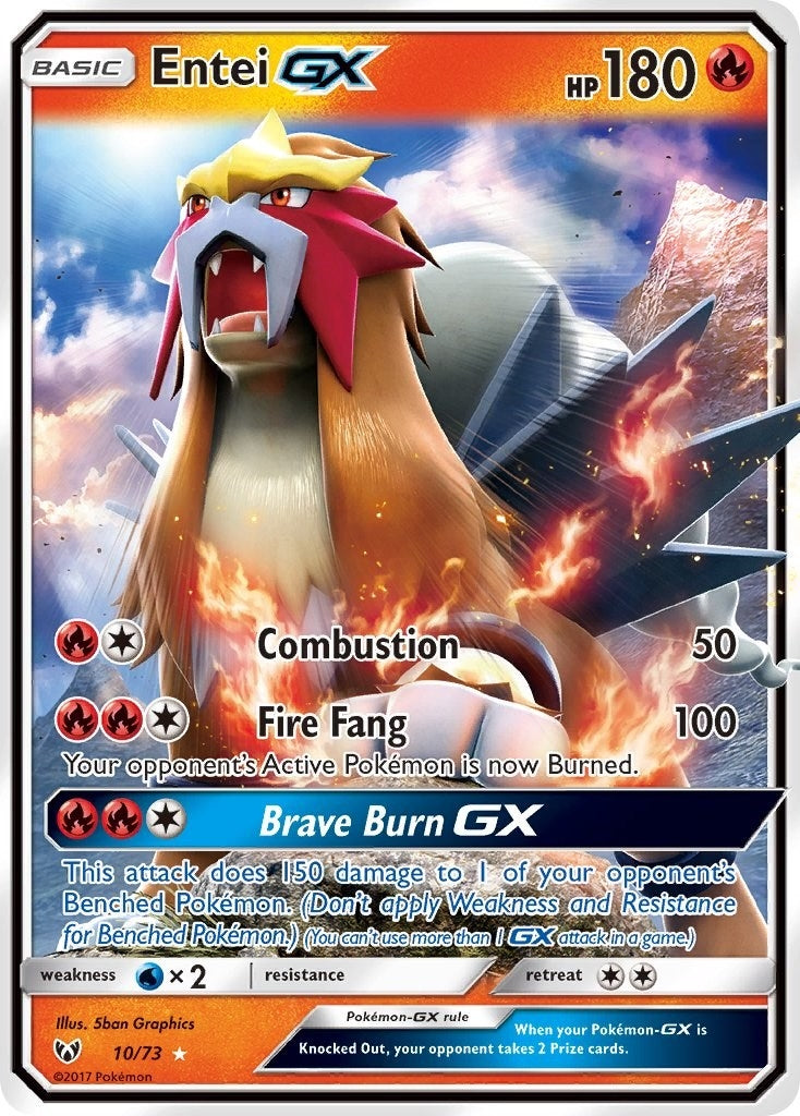Entei GX (10/73) [Shining Legends]