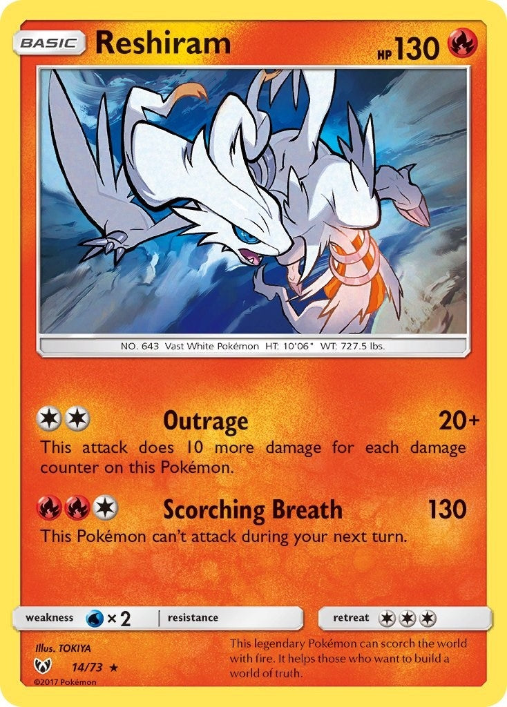 Image for Reshiram (14/73) [Shining Legends] - Pokemon