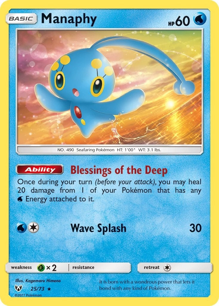 Image for Manaphy (25/73) [Shining Legends] - Pokemon