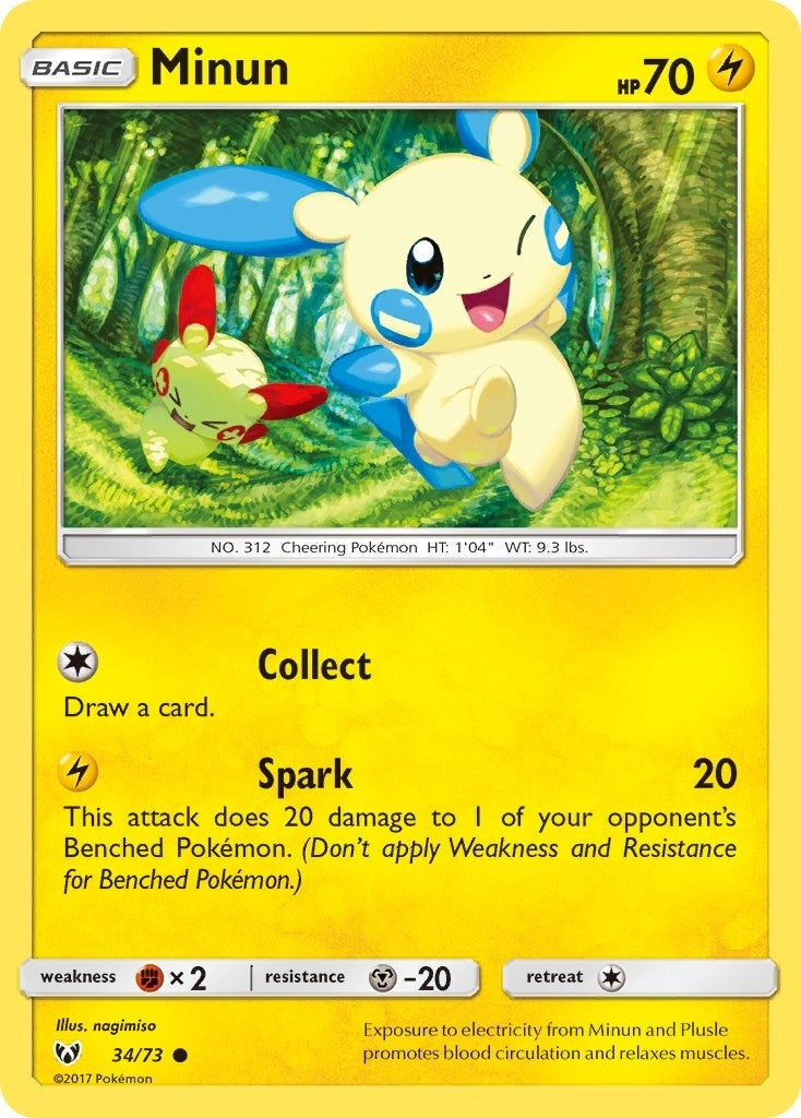 Image for Minun (34/73) [Shining Legends] - Pokemon