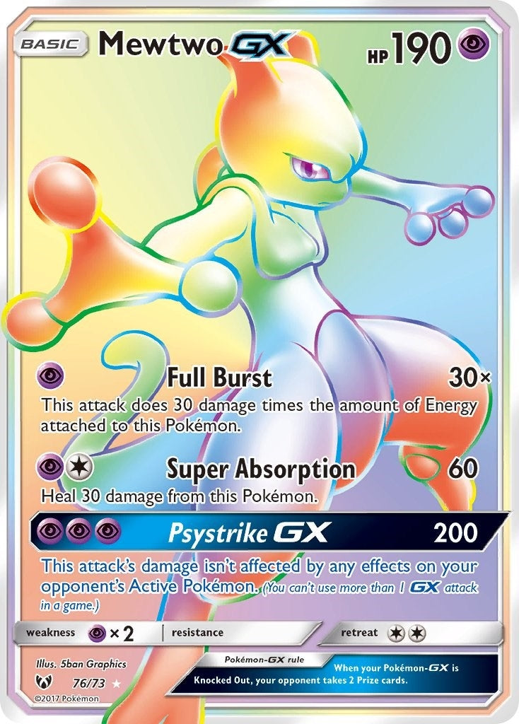 Image for Mewtwo GX (Secret) (76/73) [Shining Legends] - Pokemon