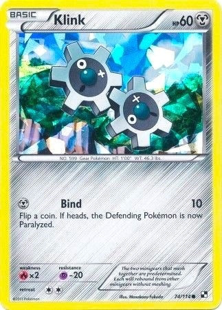 Image for Klink - 74/114 (Cracked Ice Holo) (074/114) [Blister Exclusives] - Pokemon
