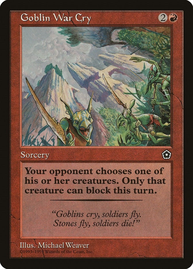 Image for Goblin War Cry [Portal Second Age] - Magic: The Gathering