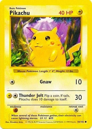 Image for Pikachu (Red Cheeks) (058/102) [Base Set (Shadowless)] - Pokemon