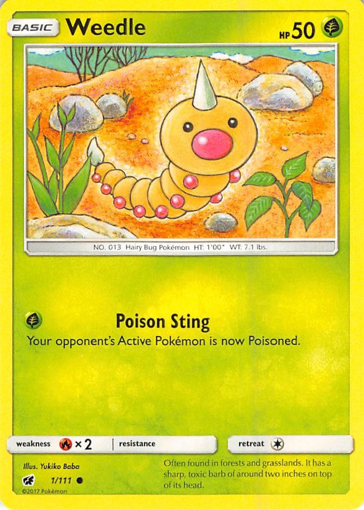 Image for Weedle (1/111) [SM - Crimson Invasion] - Pokemon