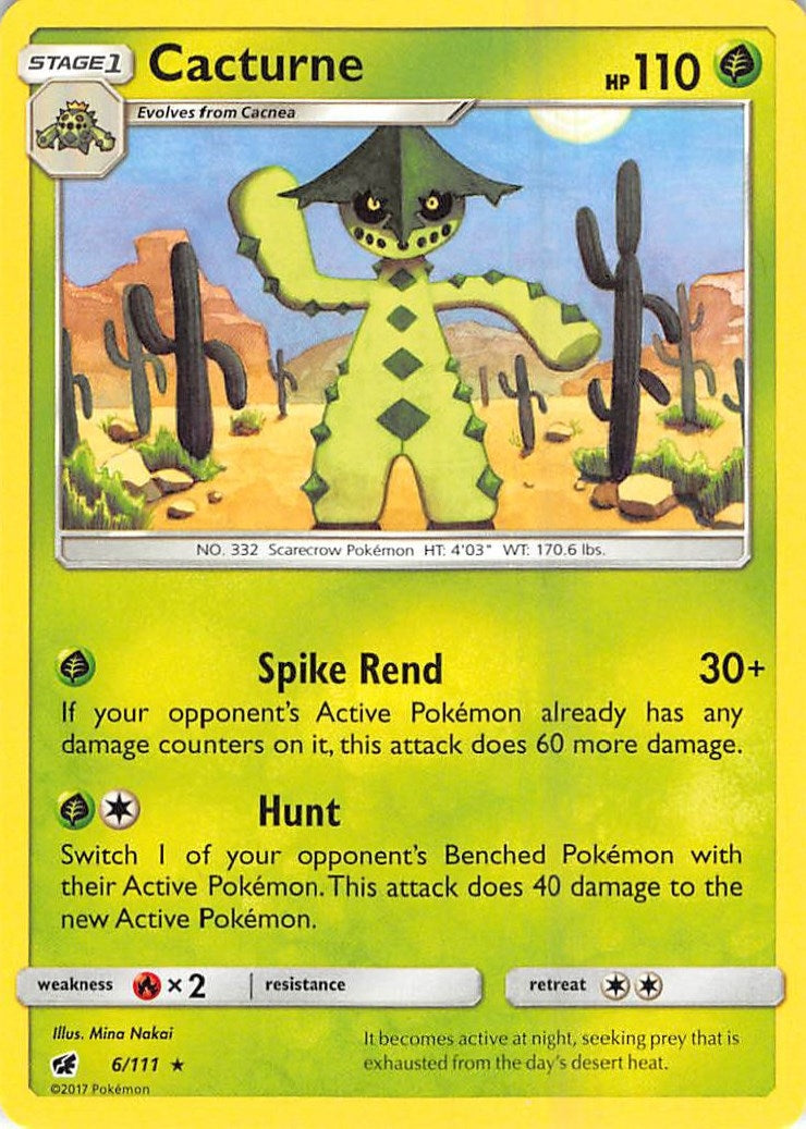 Image for Cacturne (6/111) [SM - Crimson Invasion] - Pokemon