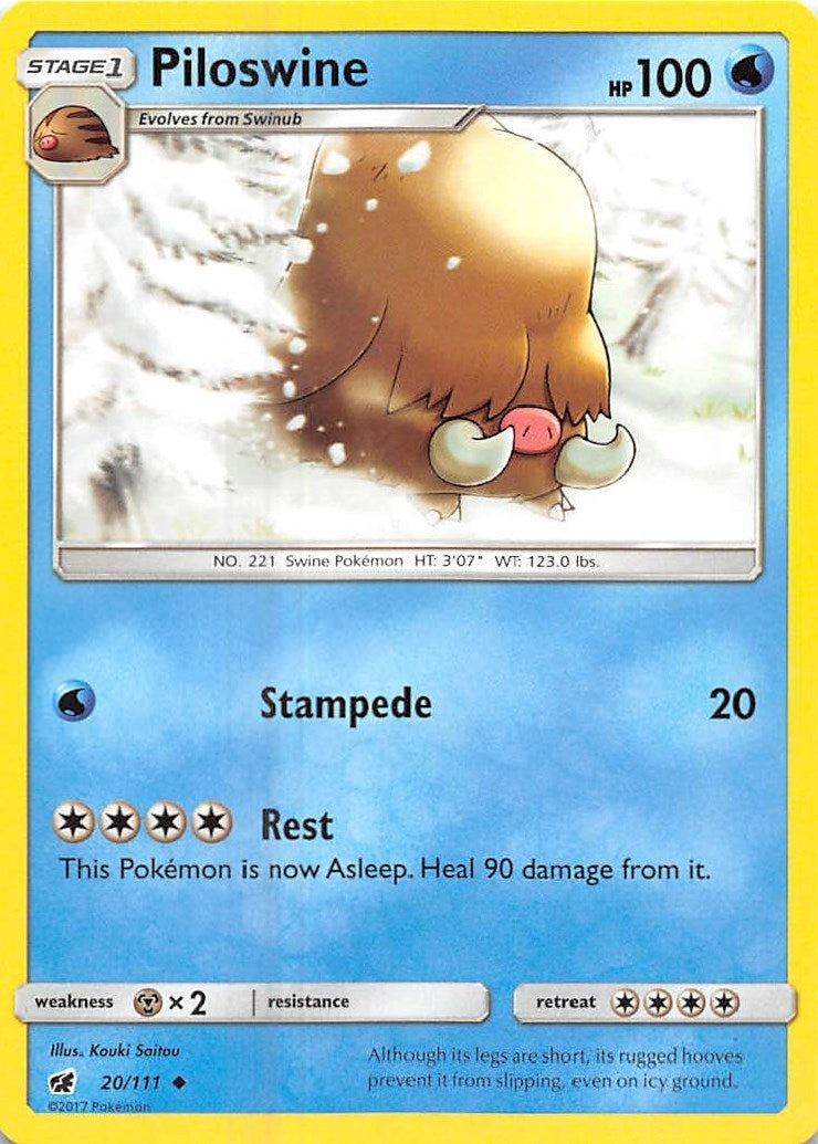 Image for Piloswine (20/111) [SM - Crimson Invasion] - Pokemon