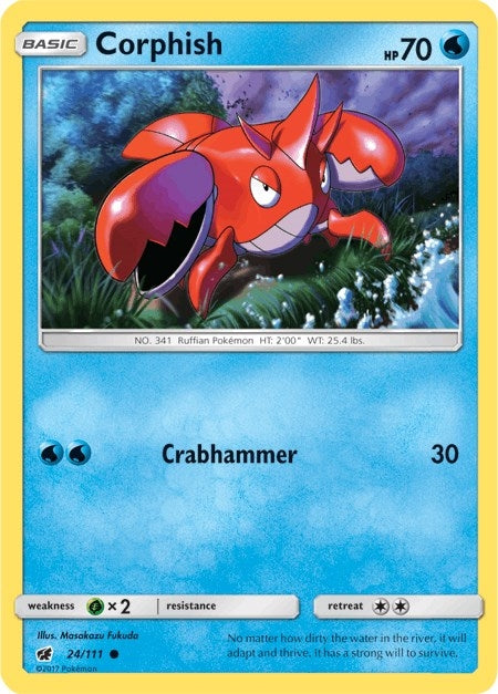 Image for Corphish (24/111) [SM - Crimson Invasion] - Pokemon