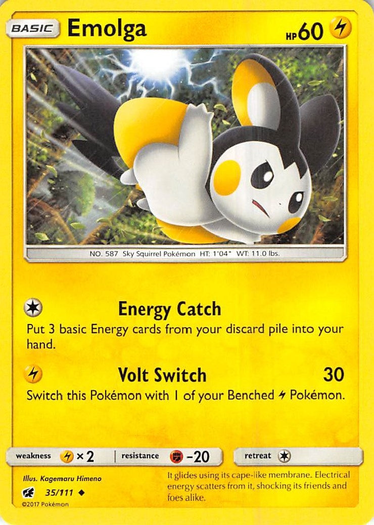 Image for Emolga (35/111) [SM - Crimson Invasion] - Pokemon