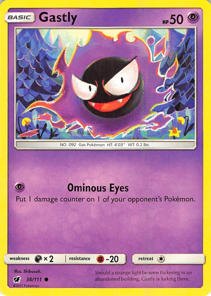 Image for Gastly (36/111) [SM - Crimson Invasion] - Pokemon