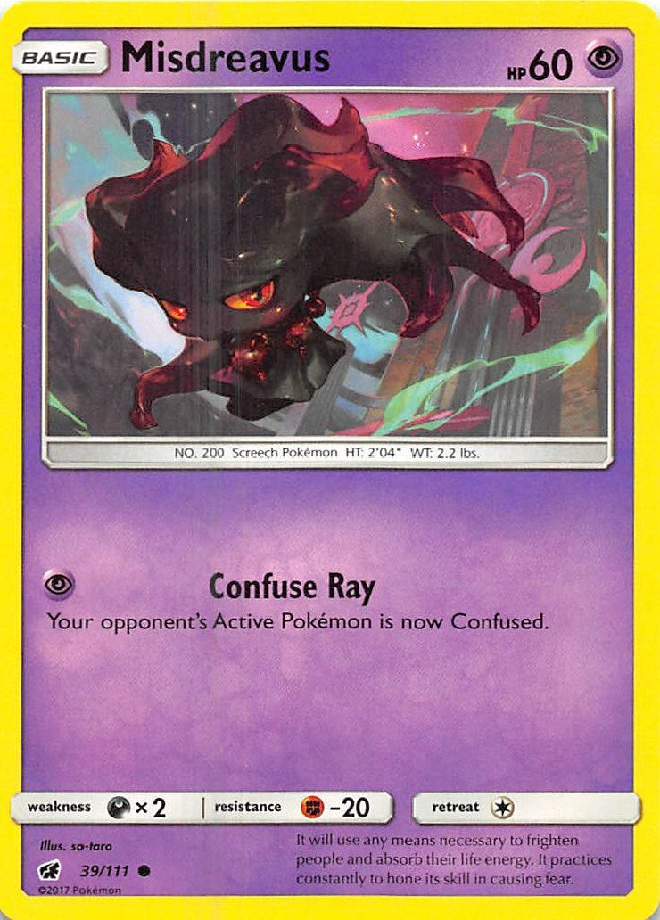 Image for Misdreavus (39/111) [SM - Crimson Invasion] - Pokemon