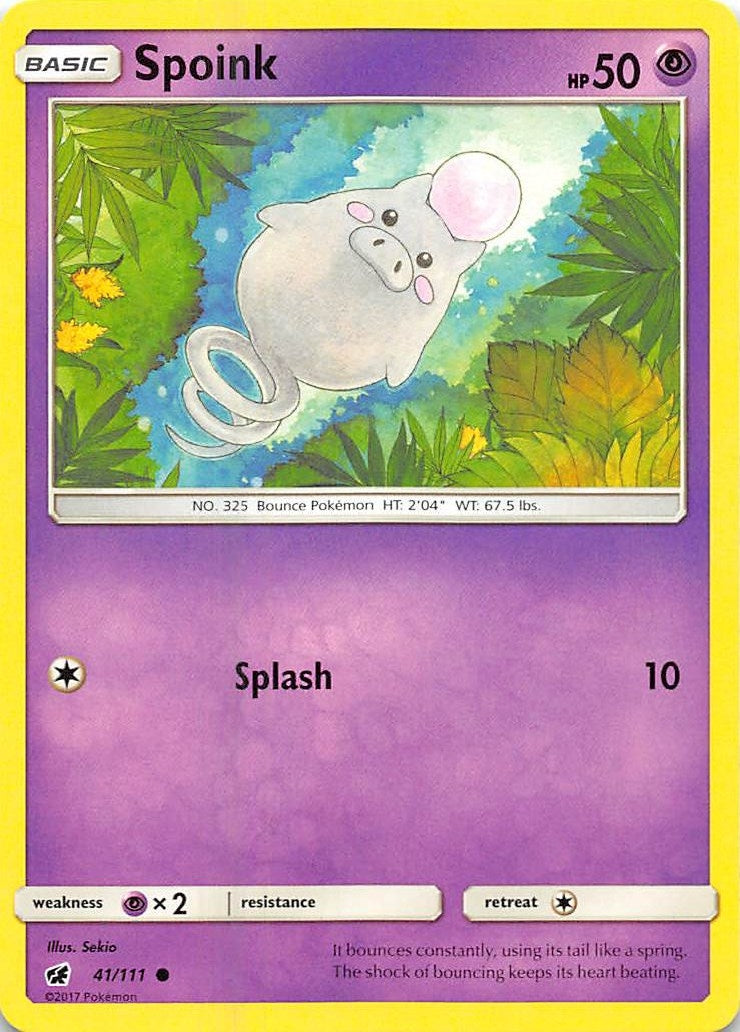 Image for Spoink (41/111) [SM - Crimson Invasion] - Pokemon