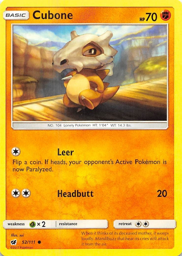 Image for Cubone (52/111) [SM - Crimson Invasion] - Pokemon