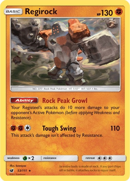 Image for Regirock (53/111) [SM - Crimson Invasion] - Pokemon