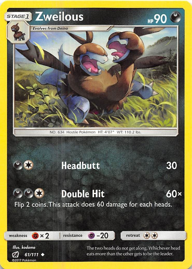 Image for Zweilous (61/111) [SM - Crimson Invasion] - Pokemon
