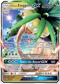 Image for Alolan Exeggutor GX (74/111) [SM - Crimson Invasion] - Pokemon