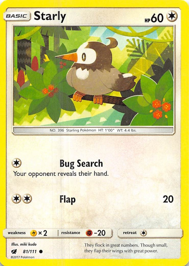 Image for Starly (81/111) [SM - Crimson Invasion] - Pokemon