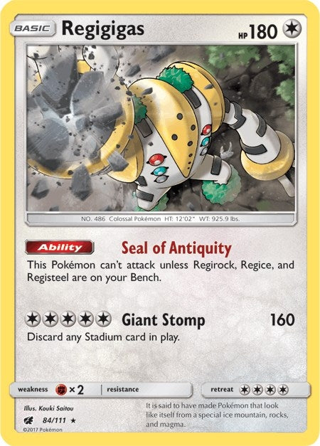 Image for Regigigas (84/111) [SM - Crimson Invasion] - Pokemon